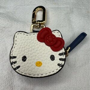 Hello Kitty White and Red bow AirTag holder/ bag charm /Coin Pouch NEW